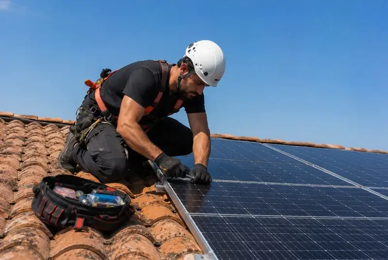 Maintenance et monitoring de panneaux solaires à Landrais